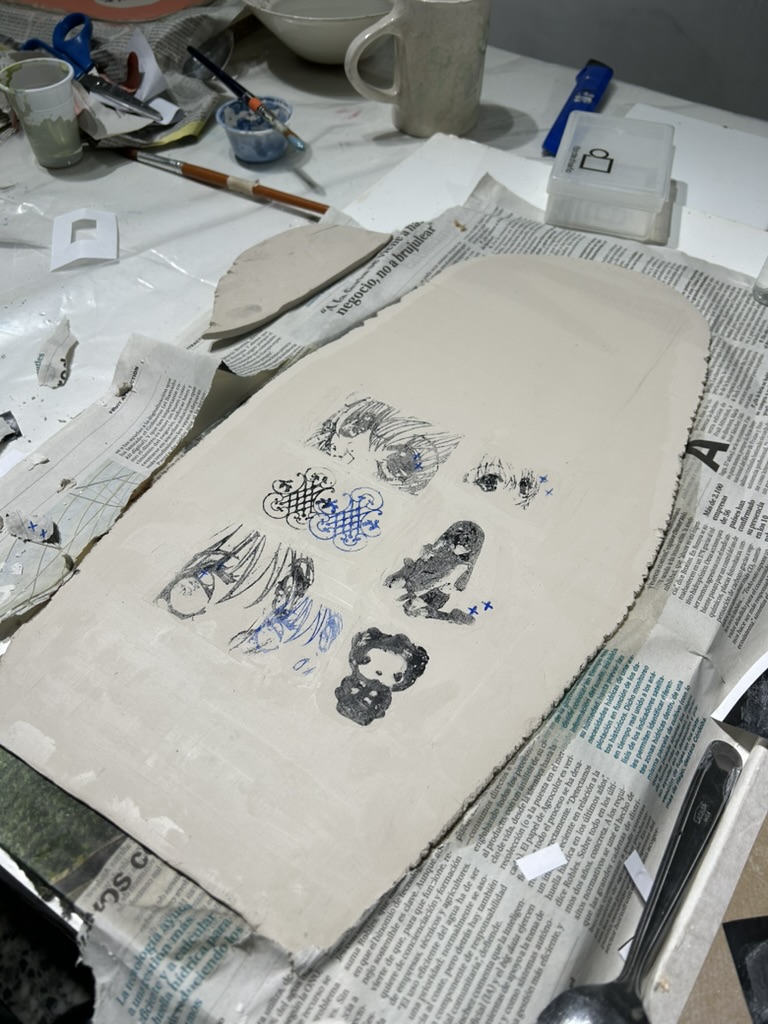 Proceso de Experimentación pictórica sobre cerámica